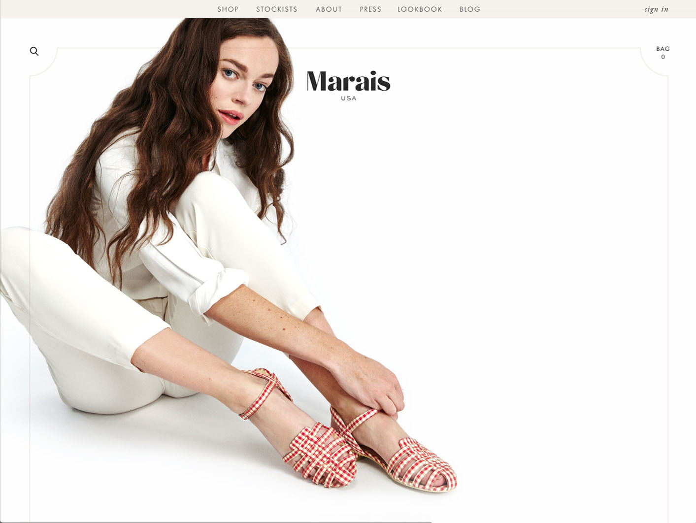 Marais website designed by Scissor.