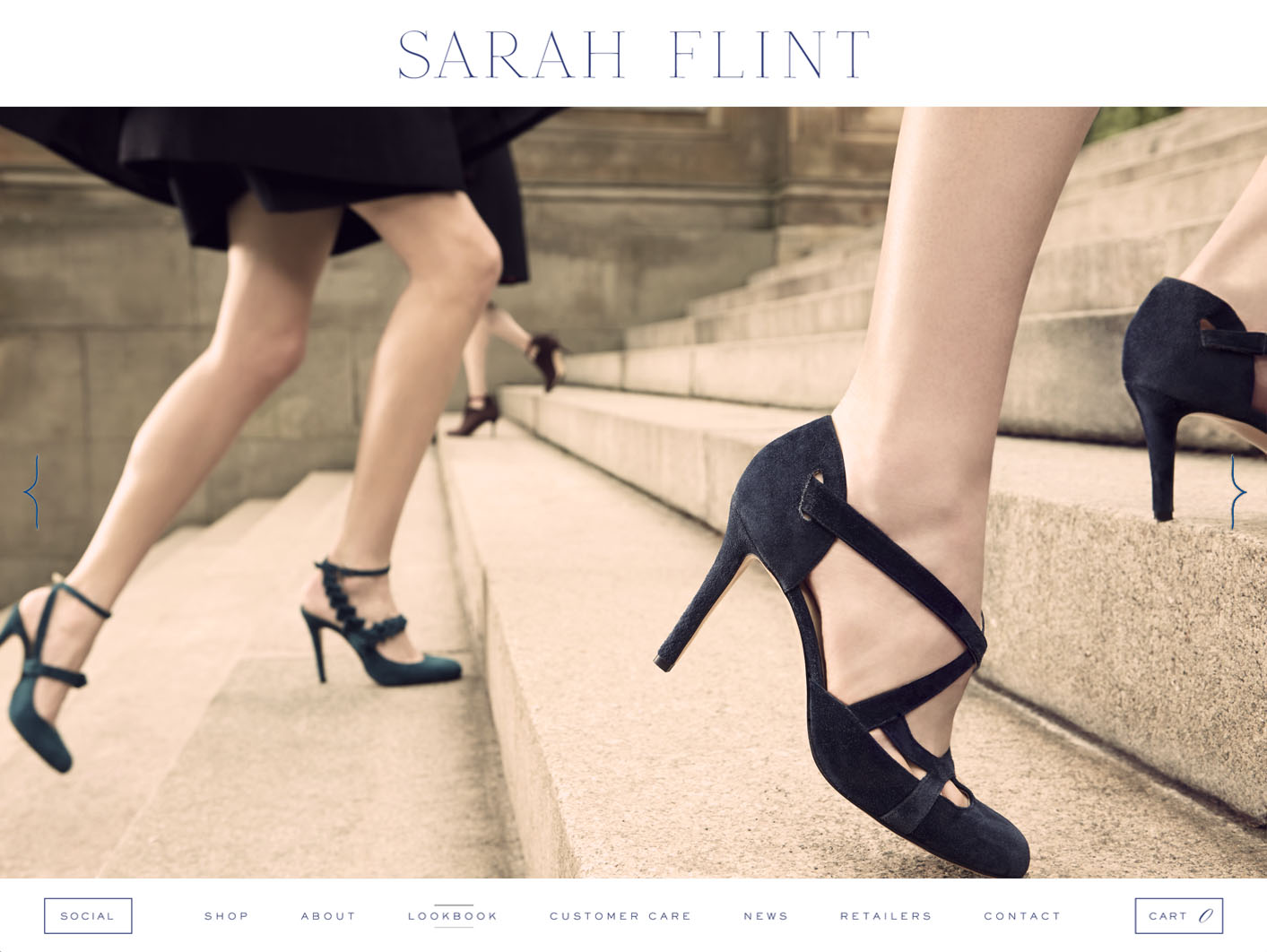 Sarah Flint website designed by Scissor.