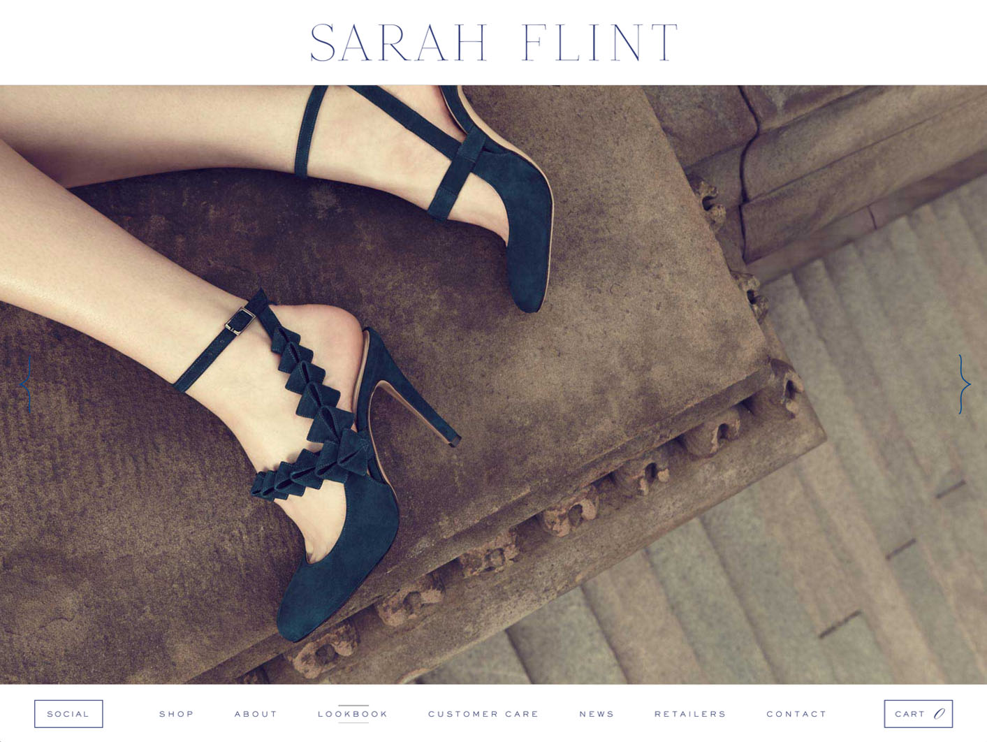 Sarah Flint website designed by Scissor.