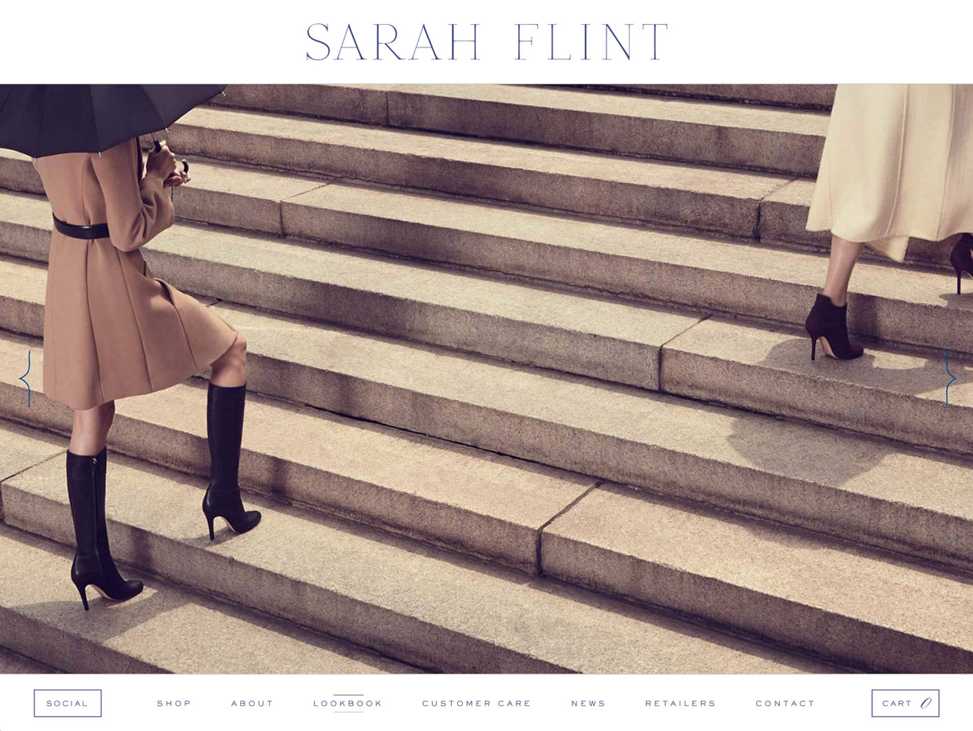 Sarah Flint website designed by Scissor.
