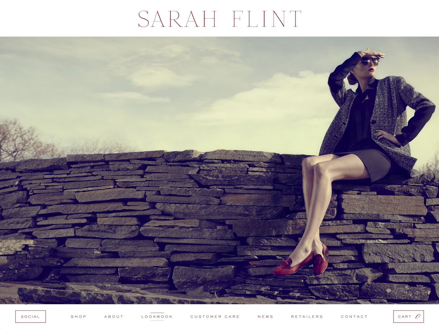 Sarah Flint website designed by Scissor.