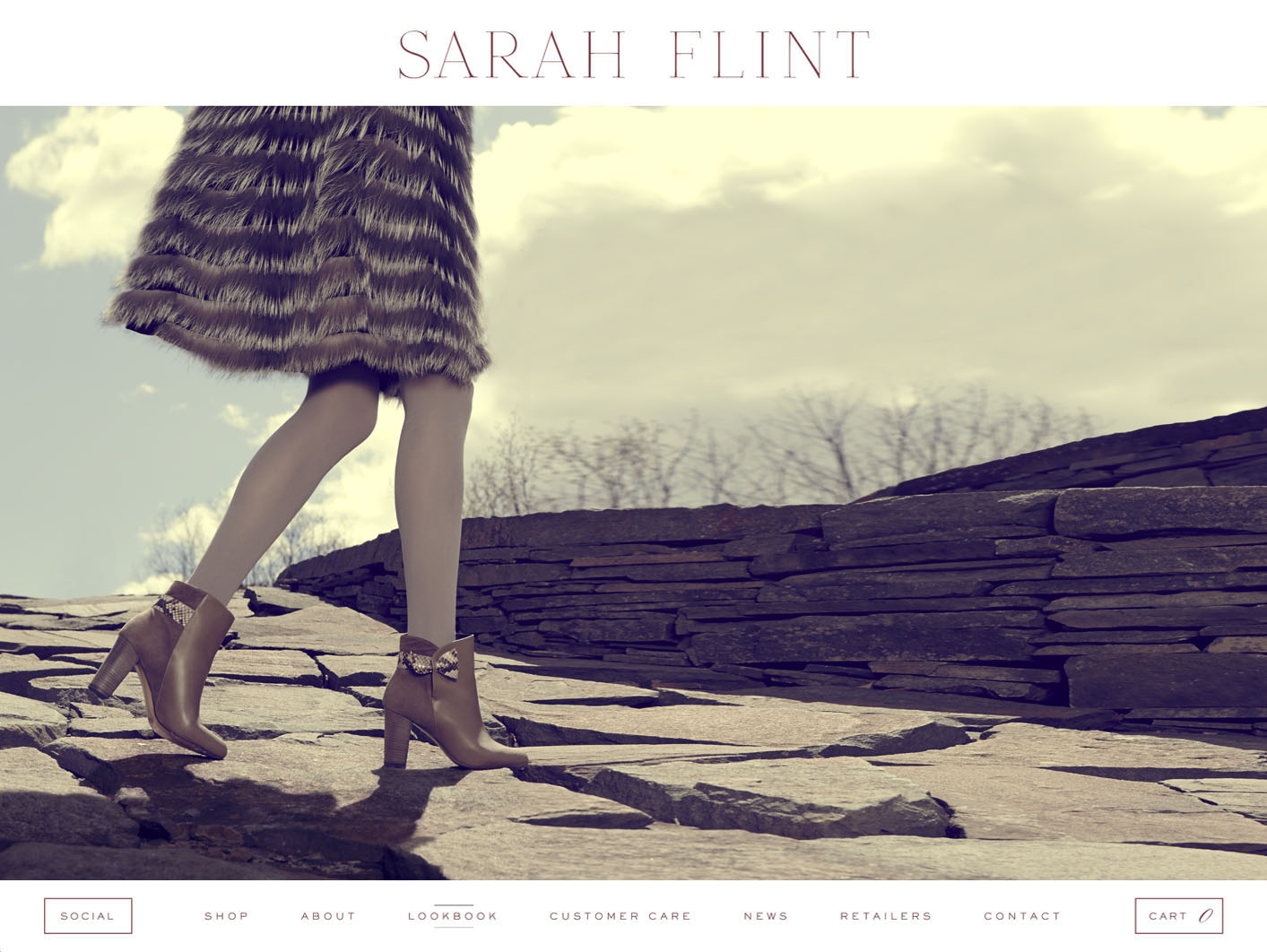 Sarah Flint website designed by Scissor.