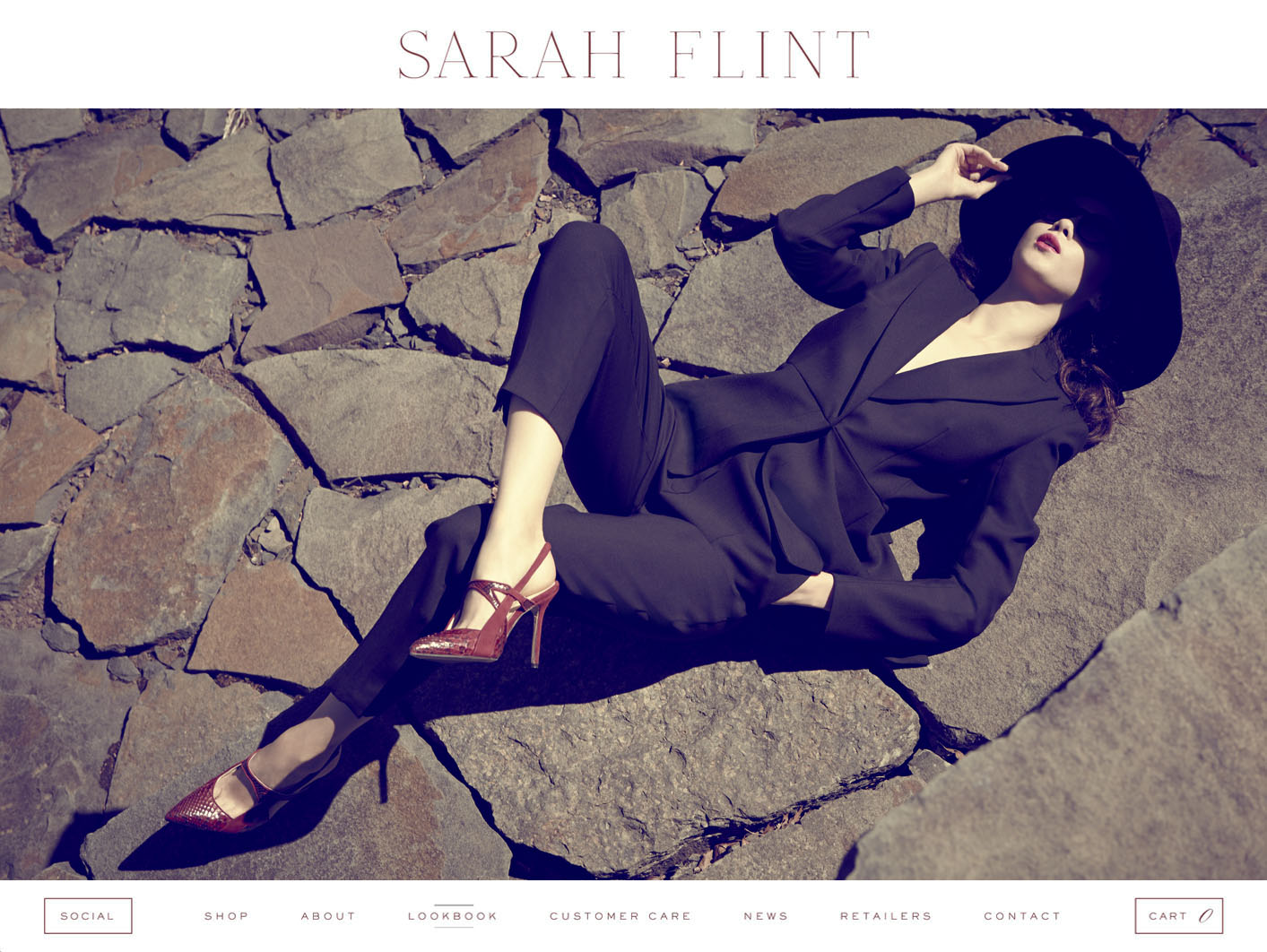 Sarah Flint website designed by Scissor.
