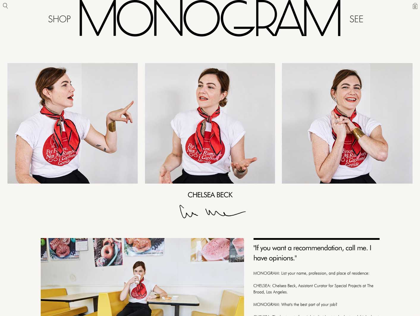 Monogram blog design by Scissor.